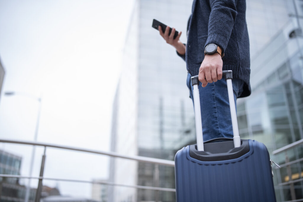 business man with suitcase